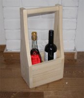 Ящик деревянный на две бутылки